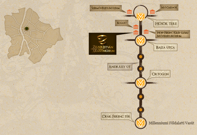 Location of Zelnik Istvan Southeast Asian Gold Museum Budapest Hungary